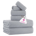 CASA COPENHAGEN 6-Piece Cotton Towel Set | 550 GSM Popcorn Texture