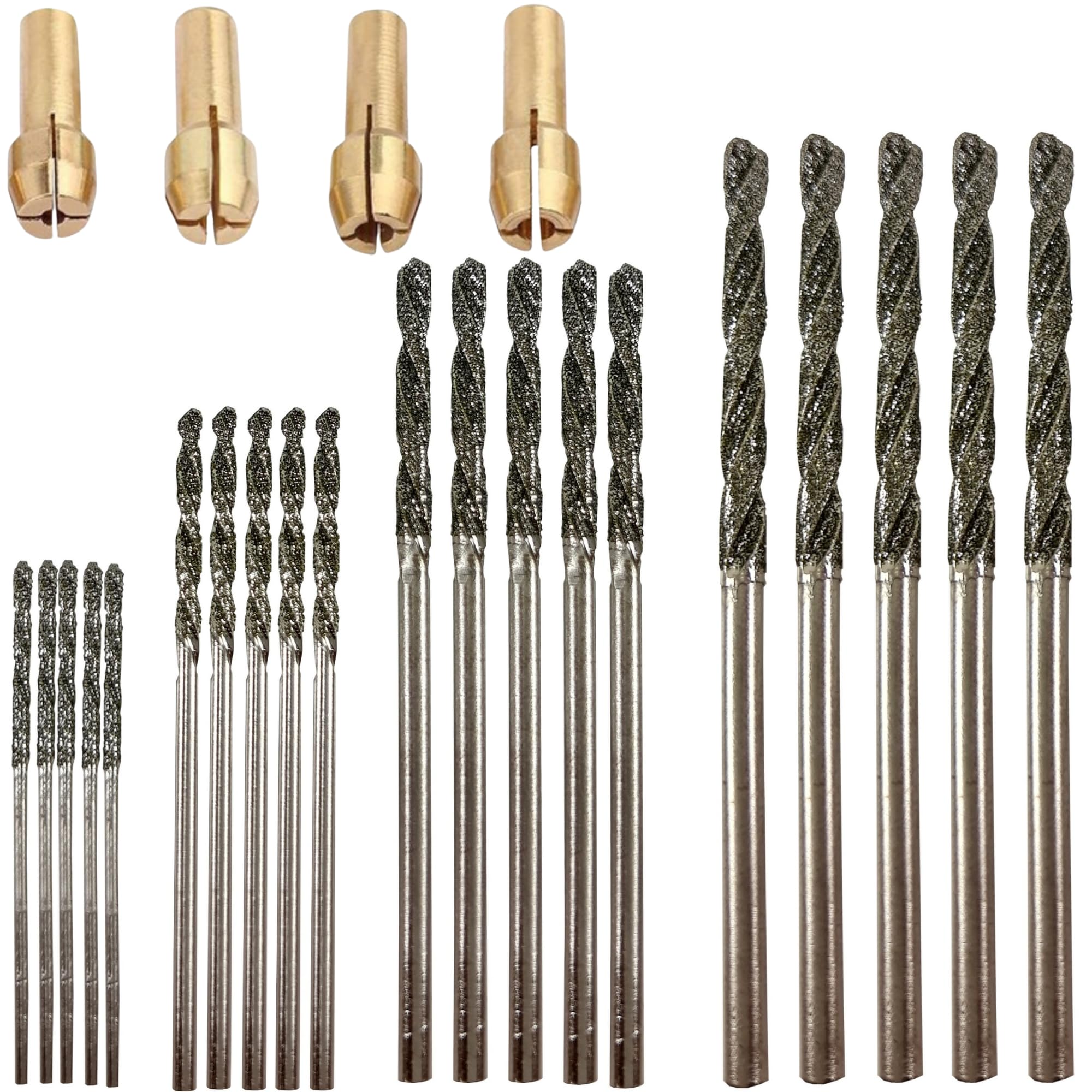 Drilax 24-Piece Diamond Drill Bit Set for Dremel - Stones & Sea Glass