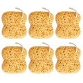 6-Pack Honeycomb Bath Sponges – Large Exfoliating Sea Sponge