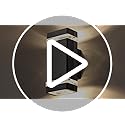 CELAVY Outdoor Wall Lights - Modern Grey Aluminium IP65 Waterproof 2 Pack