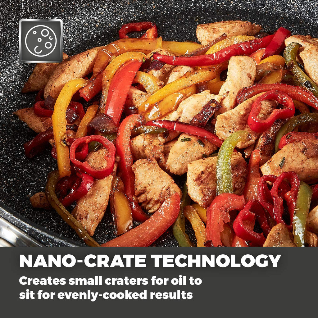 Tower Precision 28cm Non-Stick Multi-Pan | Black Diamond Forged Aluminium