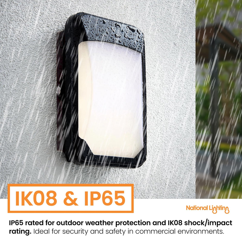 Jolof Lucca Mini LED Bulkhead | IP65 Outdoor Security Light with Sensor