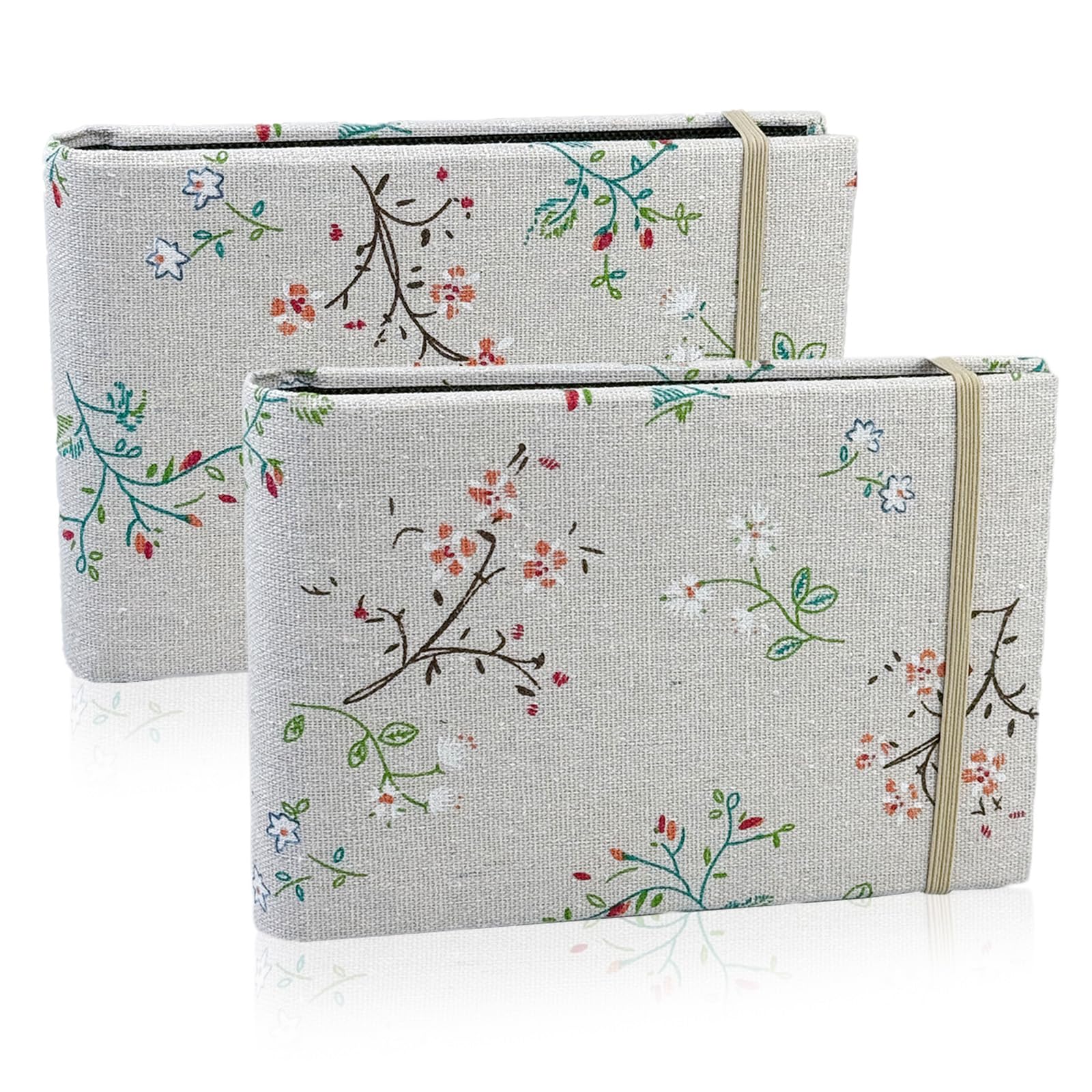 6x4 Slip-in Photo Albums - 2 Pack Linen Cover Memory Books