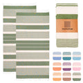 MOMOMUS 2-Pack XL Cotton Beach Towels - 90x180cm Fouta in Khaki