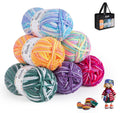 ilauke Multicoloured Acrylic Yarn - 6 x 50g Soft Knitting Wool for Crochet