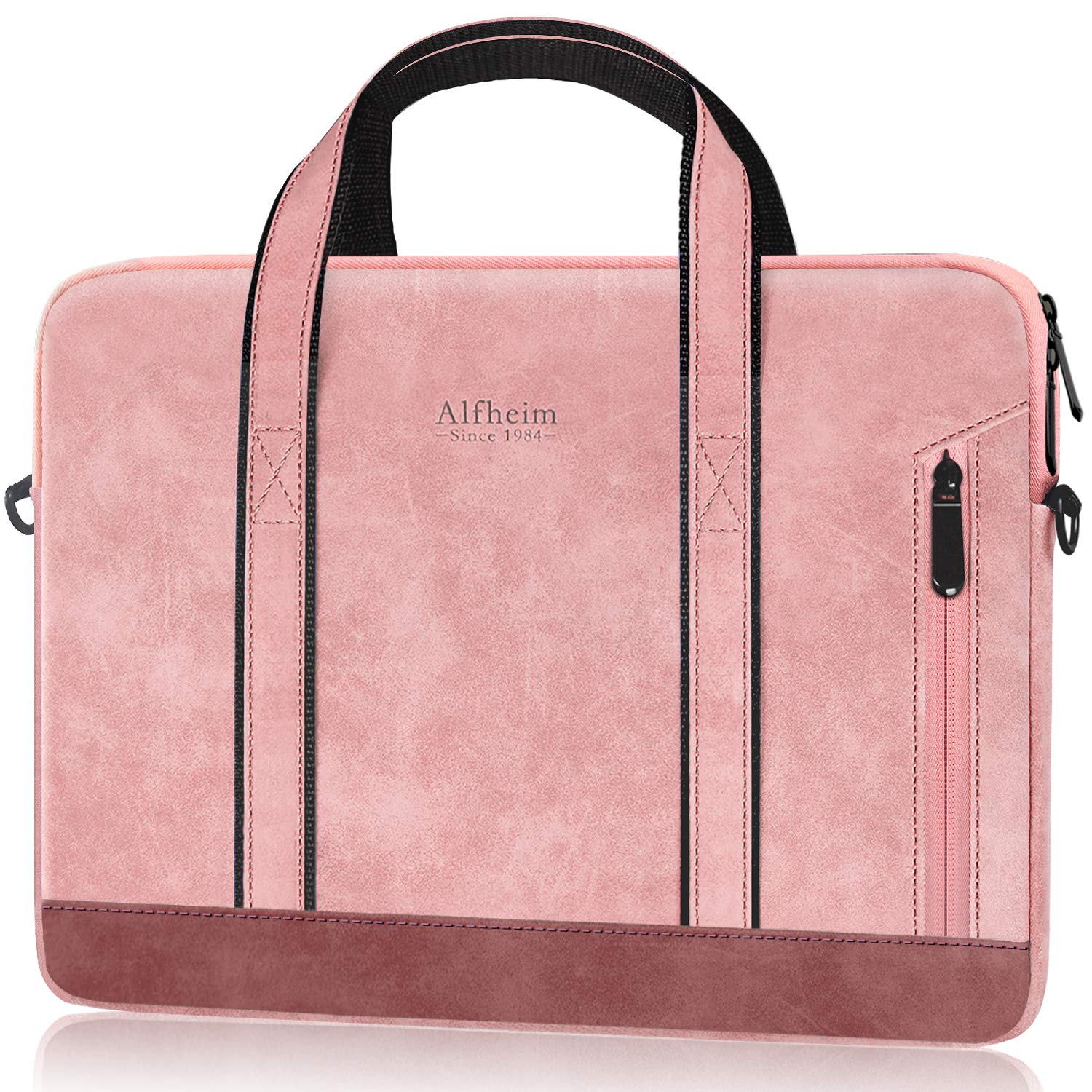 Alfheim Waterproof Leather Laptop Briefcase – 15.6-16 Inch Messenger Bag