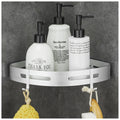 GRICOL Corner Shower Caddy – Rustproof Metal Adhesive Shelf in Silver