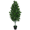 Leaf Design UK 120cm Artificial Topiary Bay Tree Pyramid | Green Cone