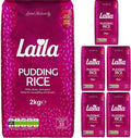 Laila Pudding Rice – Short Grain White Dessert Rice, 6 x 2kg Bulk Pack