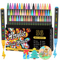 Efimeso 56-Color Acrylic Paint Pens | 0.7mm Extra Fine Tip Markers
