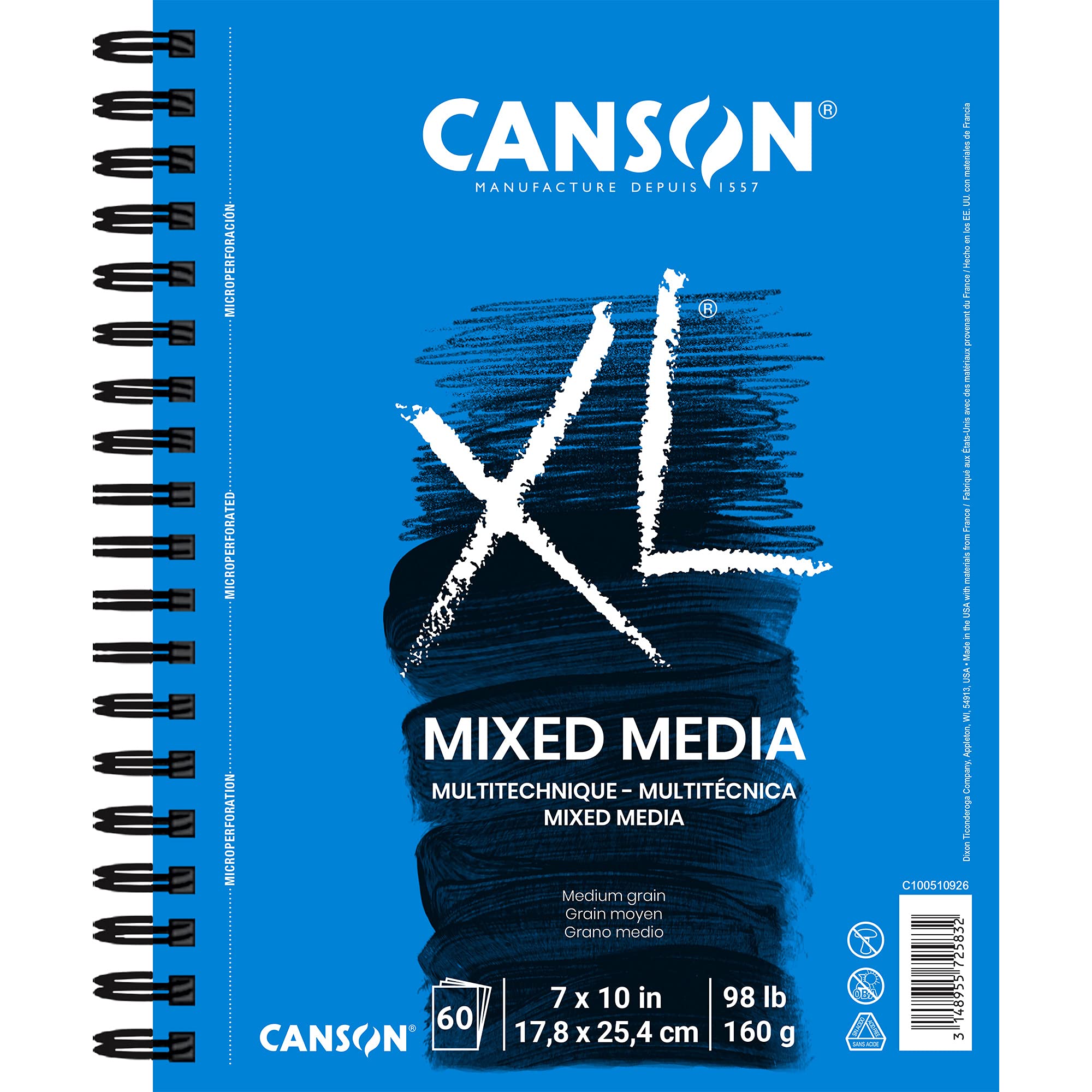 Canson XL Multi-Media Paper Pad | 7x10 Inch Heavyweight 60 Sheets
