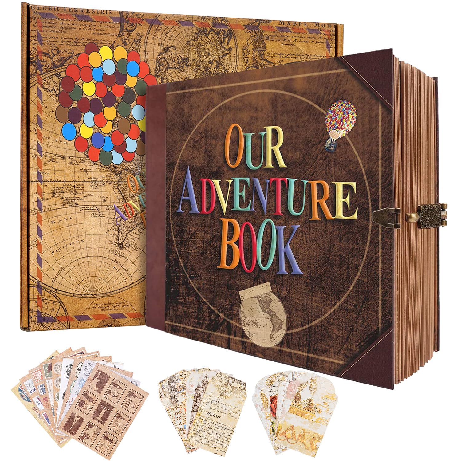 Jolof Store Our Adventure Book Scrapbook | 3D Embossed Travel Photo Album