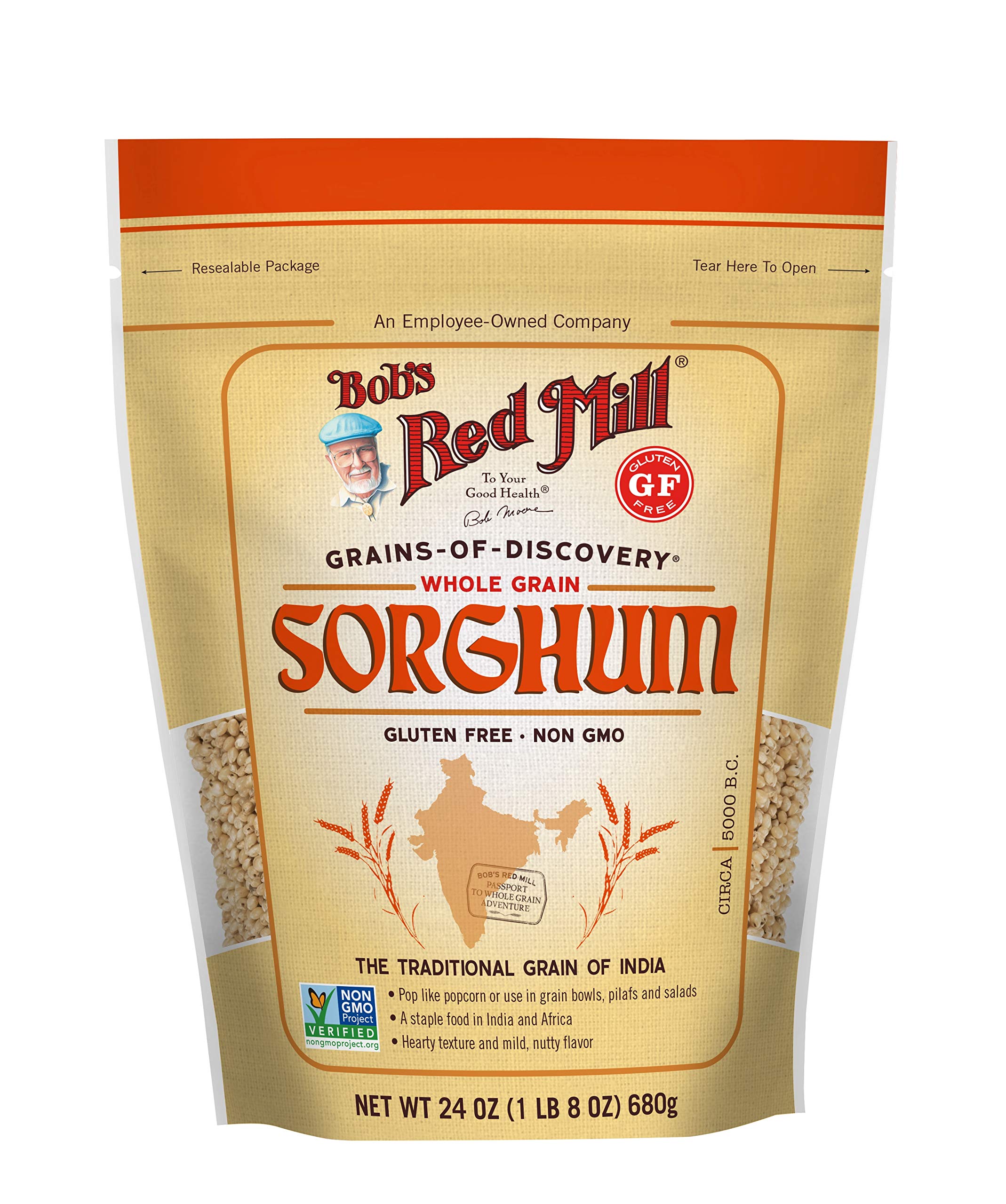 Bob's Red Mill Sweet White Sorghum Grain, Gluten Free - 24 Oz Bag