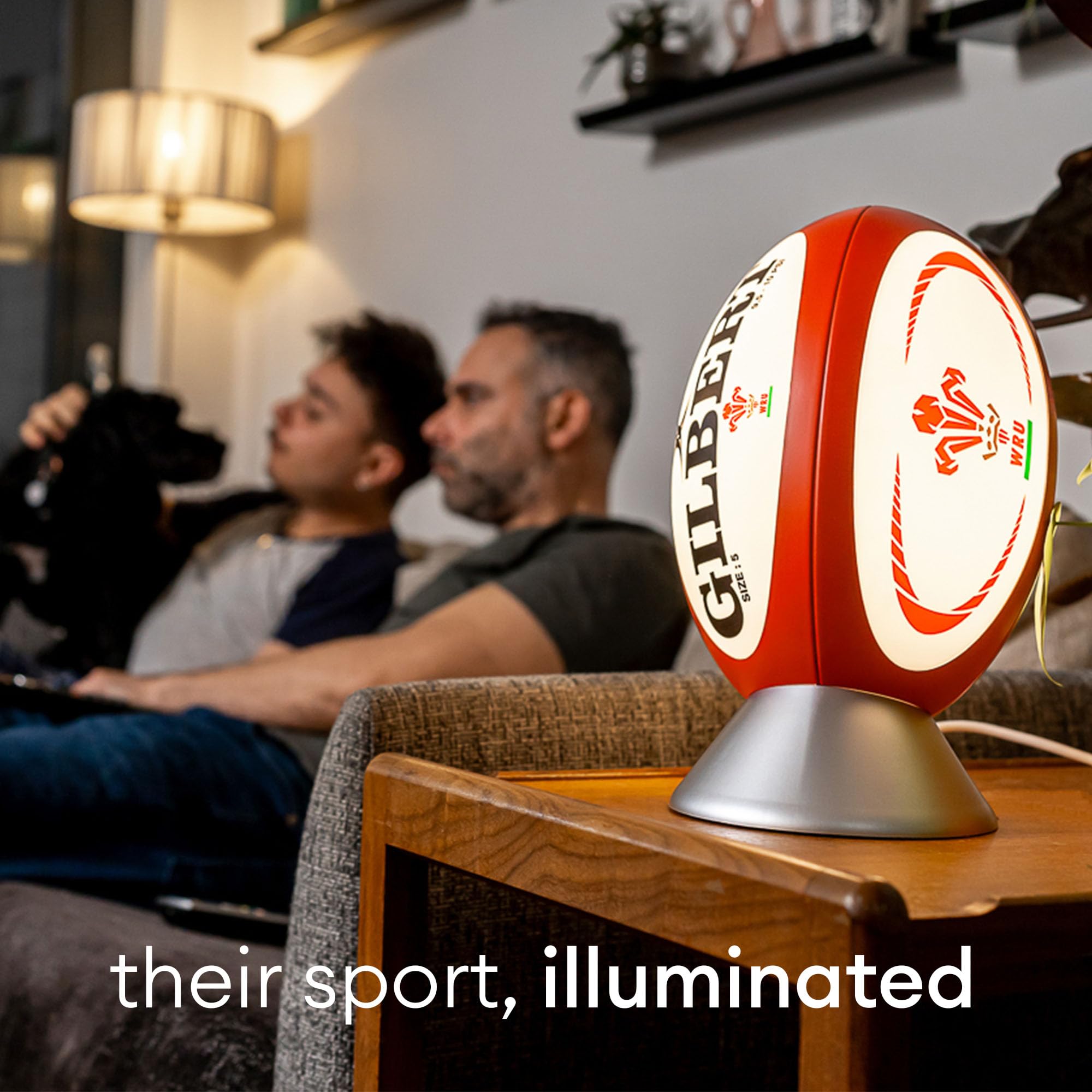 Gilbert Wales WRU Rugby Ball Night Light – Official Licensed Bedside Lamp