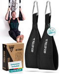 PULLUP & DIP Ab Straps | Padded Abdominal Slings for Leg Raises | Set of 2