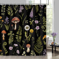 Jolof Store Mushroom Floral Shower Curtain | Vintage Forest Boho Decor