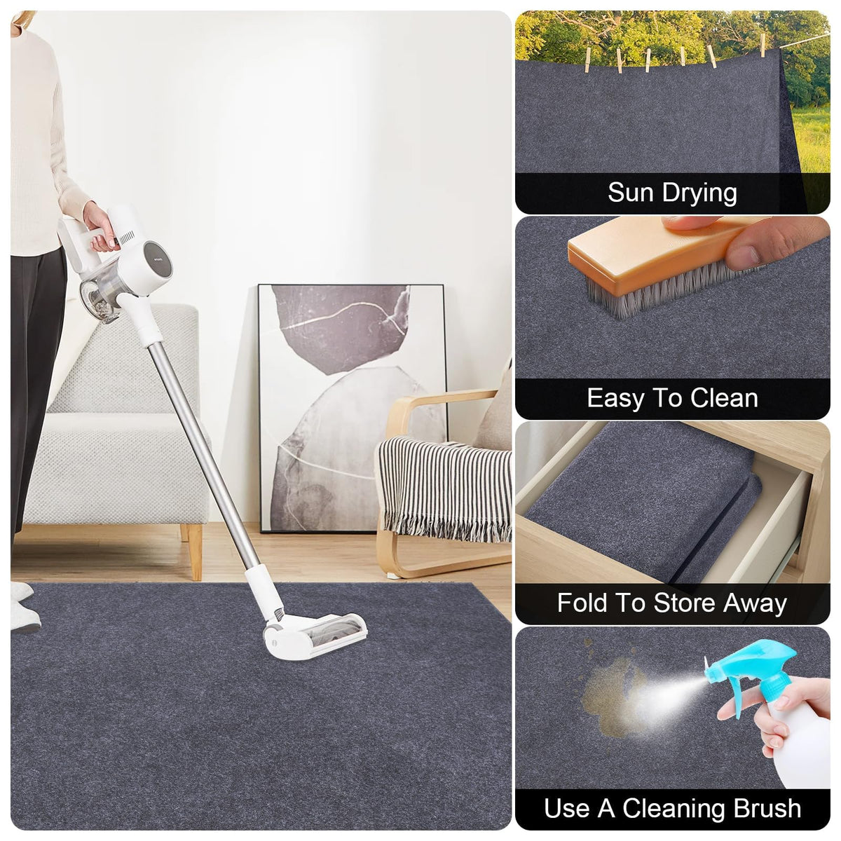 SINBLUE Square Hot Tub Flooring Mat 7.5 x 7.5 FT Inflatable Floor Protector - image 3