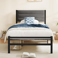 Diahomy 3ft Single Upholstered Bed Frame with Storage and Metal Slats