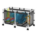 90 Gallon Pool Storage Bin – Mesh Organizer with Wheels