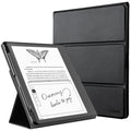 CoBak Kindle Scribe Case – Premium Leather Folio with Pen Holder, Black