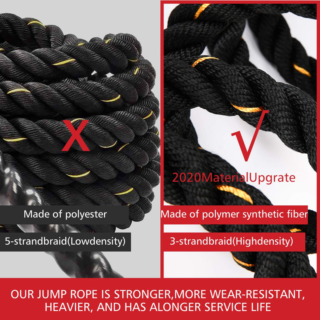 Weighted Jump Rope – 5LB Heavy Battle Rope for Power Training