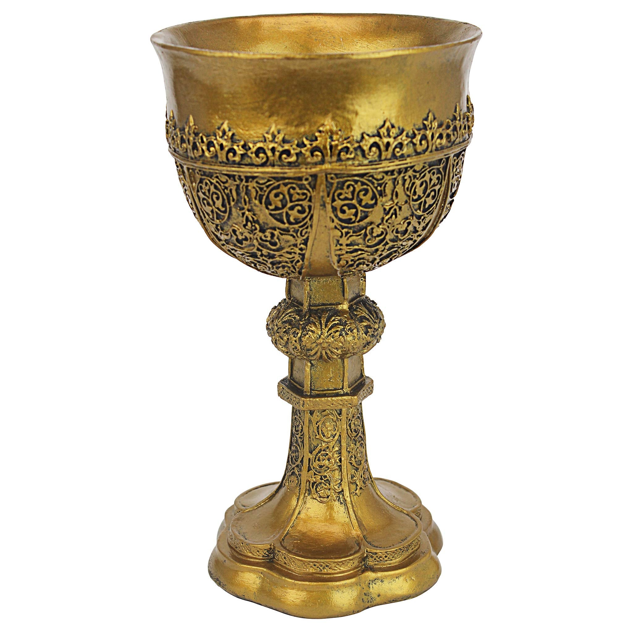 Design Toscano King Arthur Medieval Golden Chalice - Gothic Goblet Decor