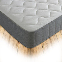 Starlight Beds Castle Essential Sprung 8-Inch Kingsize Mattress – Soft, Grey 5ft x 6ft6 - image 1