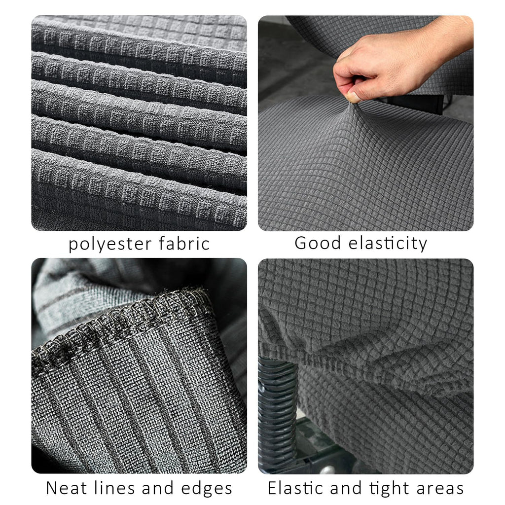 USHXVG 1-Piece Non-Slip Seat Cover, Office Chair Protector Set, Checked Chair Cover, Universal - image 3