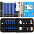Coolzon 35-Piece Drawing and Sketching Pencil Set with Portable Case
