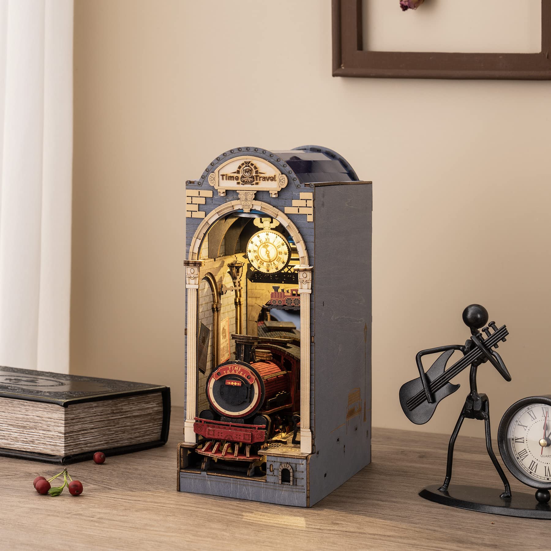 Rolife DIY Book Nook Kit – 3D Wooden Puzzle Miniature with LED Light