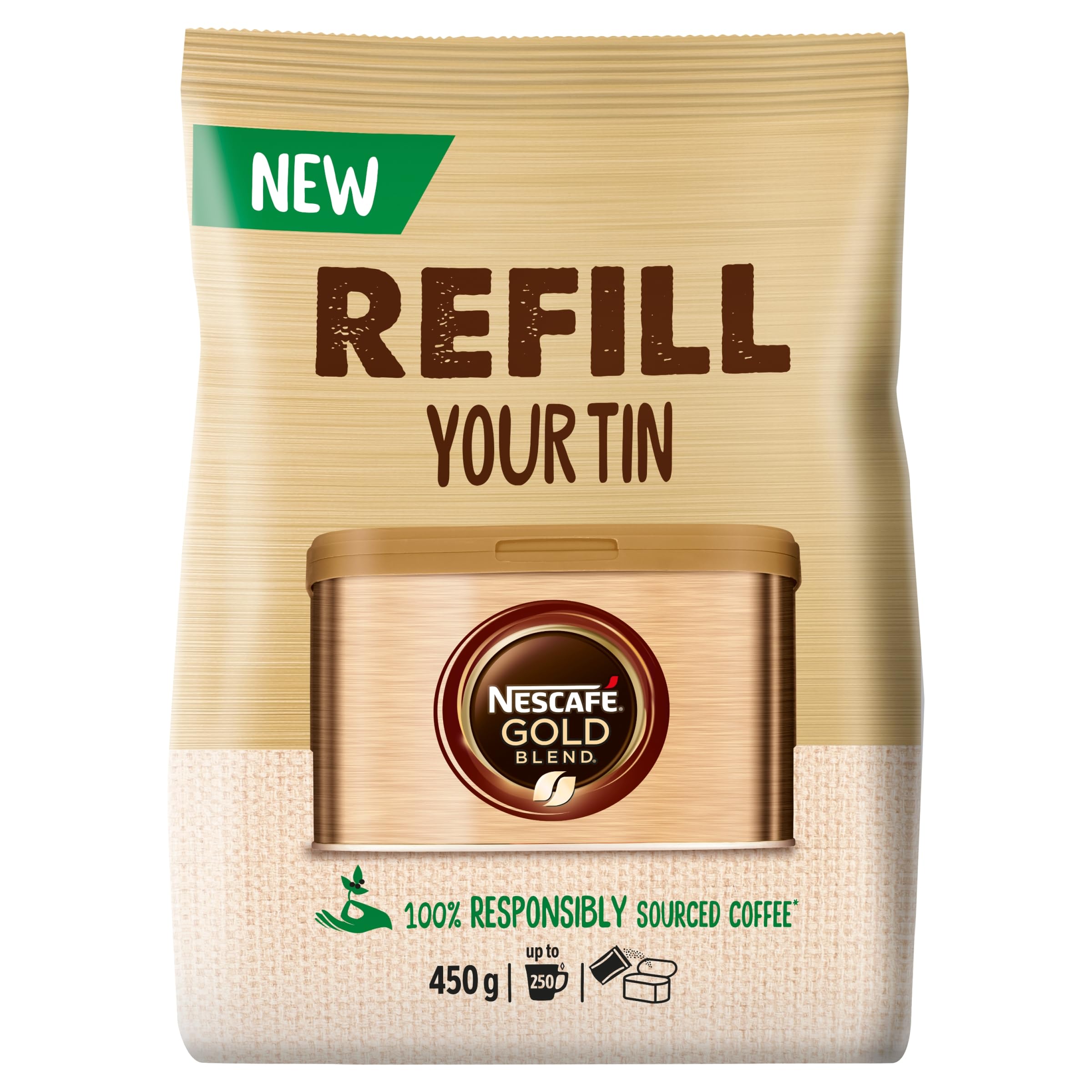 NESCAFÉ Gold Blend Instant Coffee – 450g Smooth Roast Refill Pouch