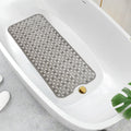 Non-Slip Bath Mat – Extra Long Machine Washable Grey Mat