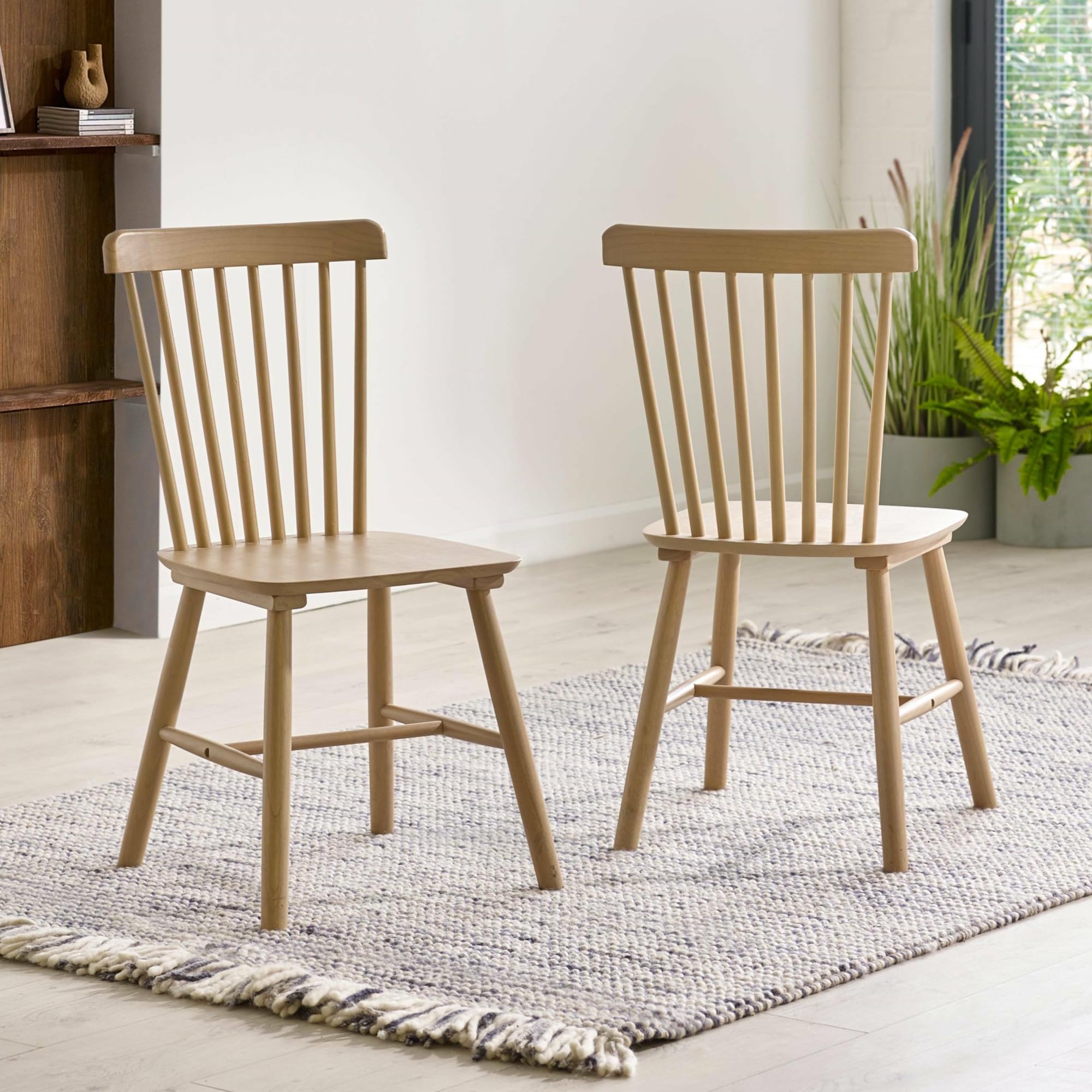 Julian Bowen Sakura Dining Chairs – Set of 2 Scandi Natural Wood