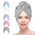 Microfiber Hair Towel Wrap – 5 Pack Quick Dry Turban Set