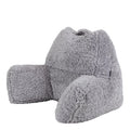 icon Teddy Bear Fluffy Fleece Cuddle Cushion – Grey Back Support Reading Pillow