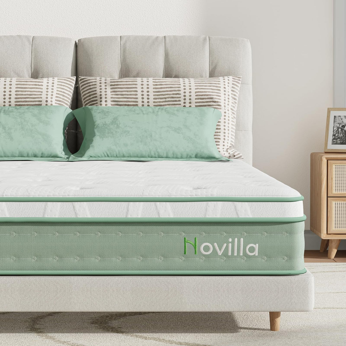 Novilla Mattresses King Size 10.6 Inch 3-Zone Gel Memory Foam Pocket Sprung Mattress - image 1