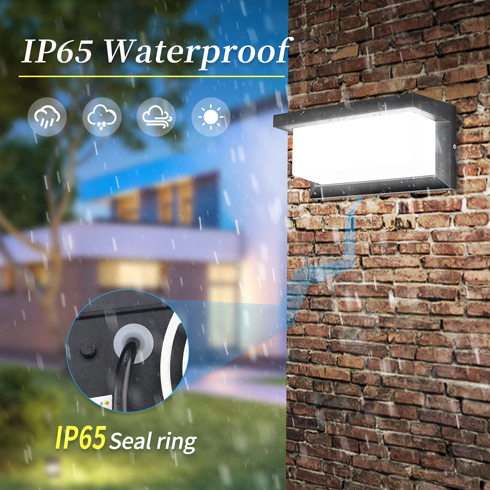 MICUTU 18W LED Outdoor Wall Light – IP65 Waterproof Aluminum Garden Lamp