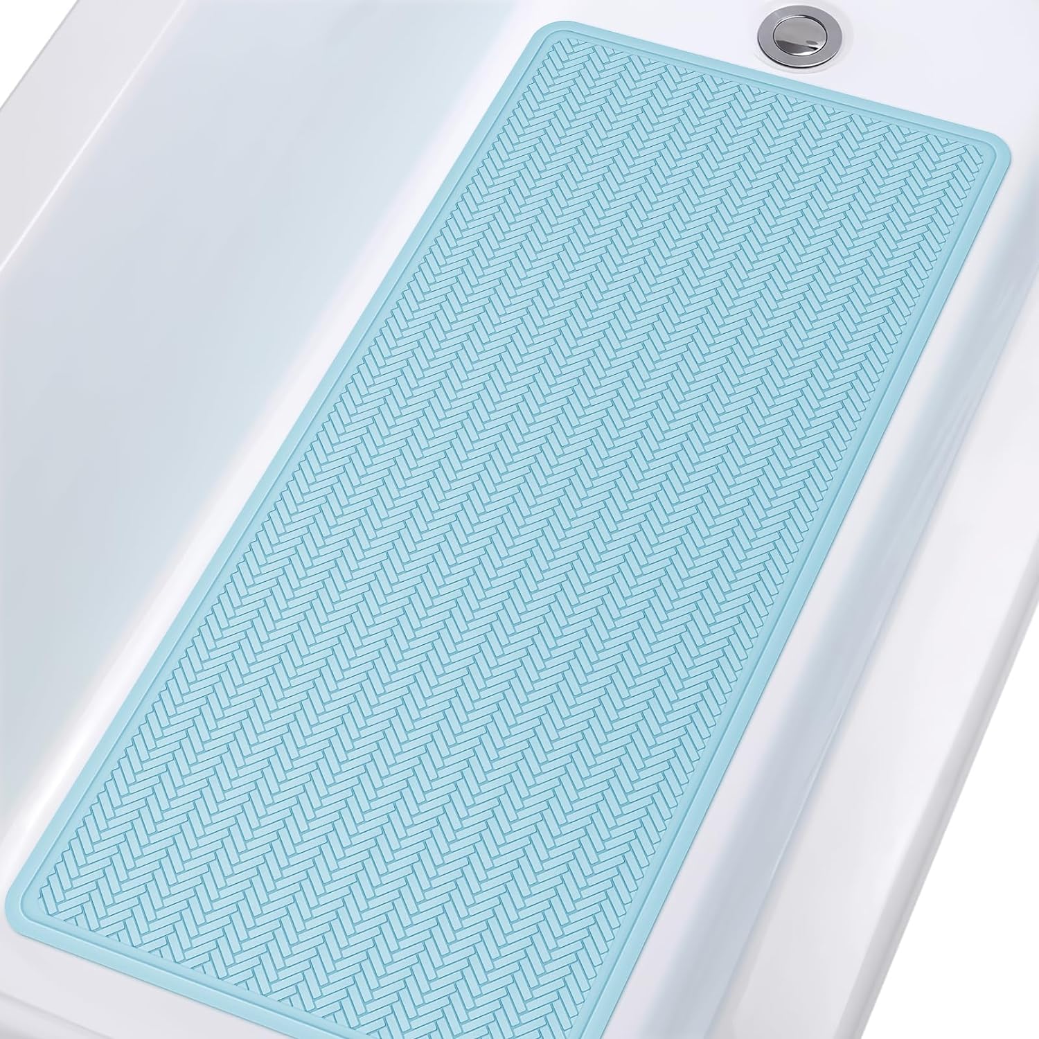 Yolife Non-Slip Rubber Bath Mat – Extra Long 43x92cm Machine Washable