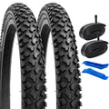 YunSCM 2-Pack 20" 60TPI Bike Tyres and Tubes | 20x2.125 Foldable MTB Set