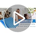 Non-Slip Shower Bath Mat - Anti-Mould PVC Rubber (100x40cm)