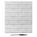 Art3d 3D Brick Wallpaper | White Faux Foam Peel and Stick Panels, 30-Pack