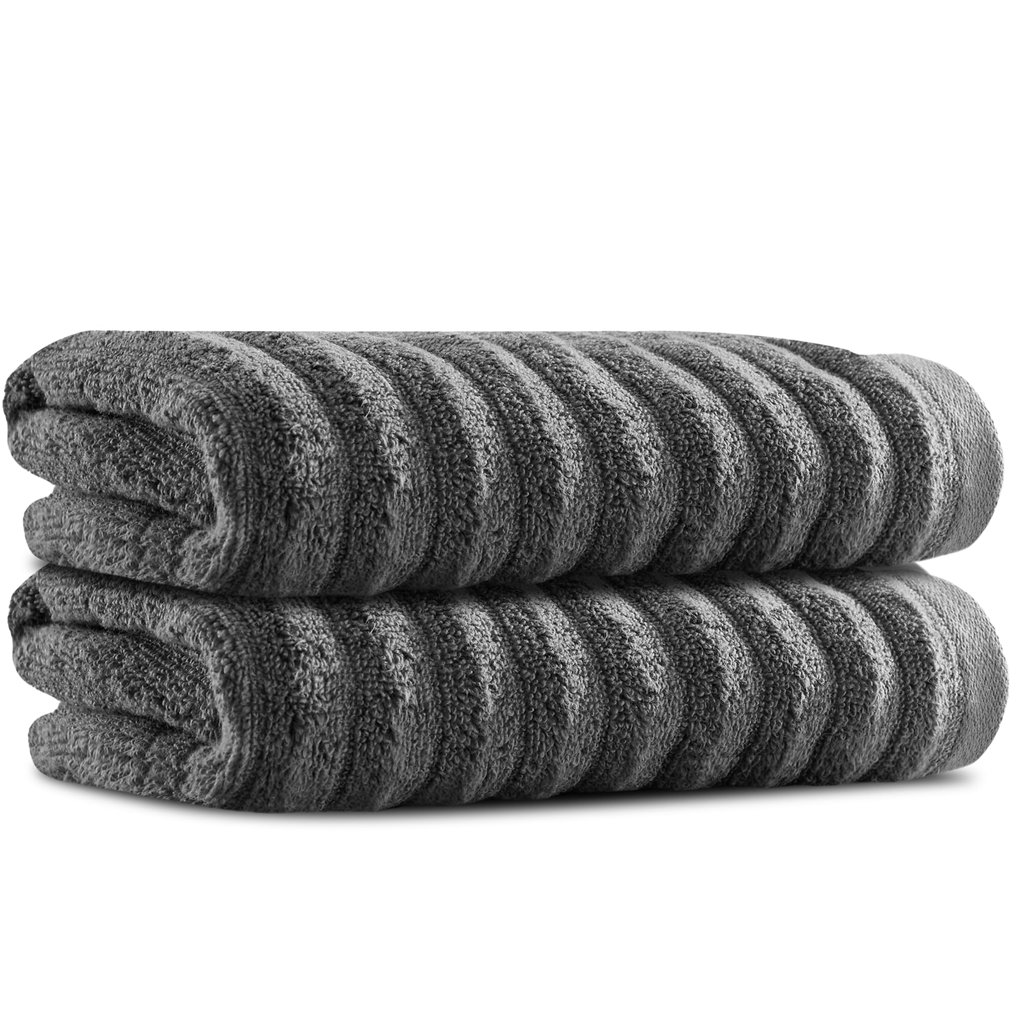 Towelogy Bamboo Hand Towels 2-Pack – Soft Charcoal 50x80 cm Bathroom Set