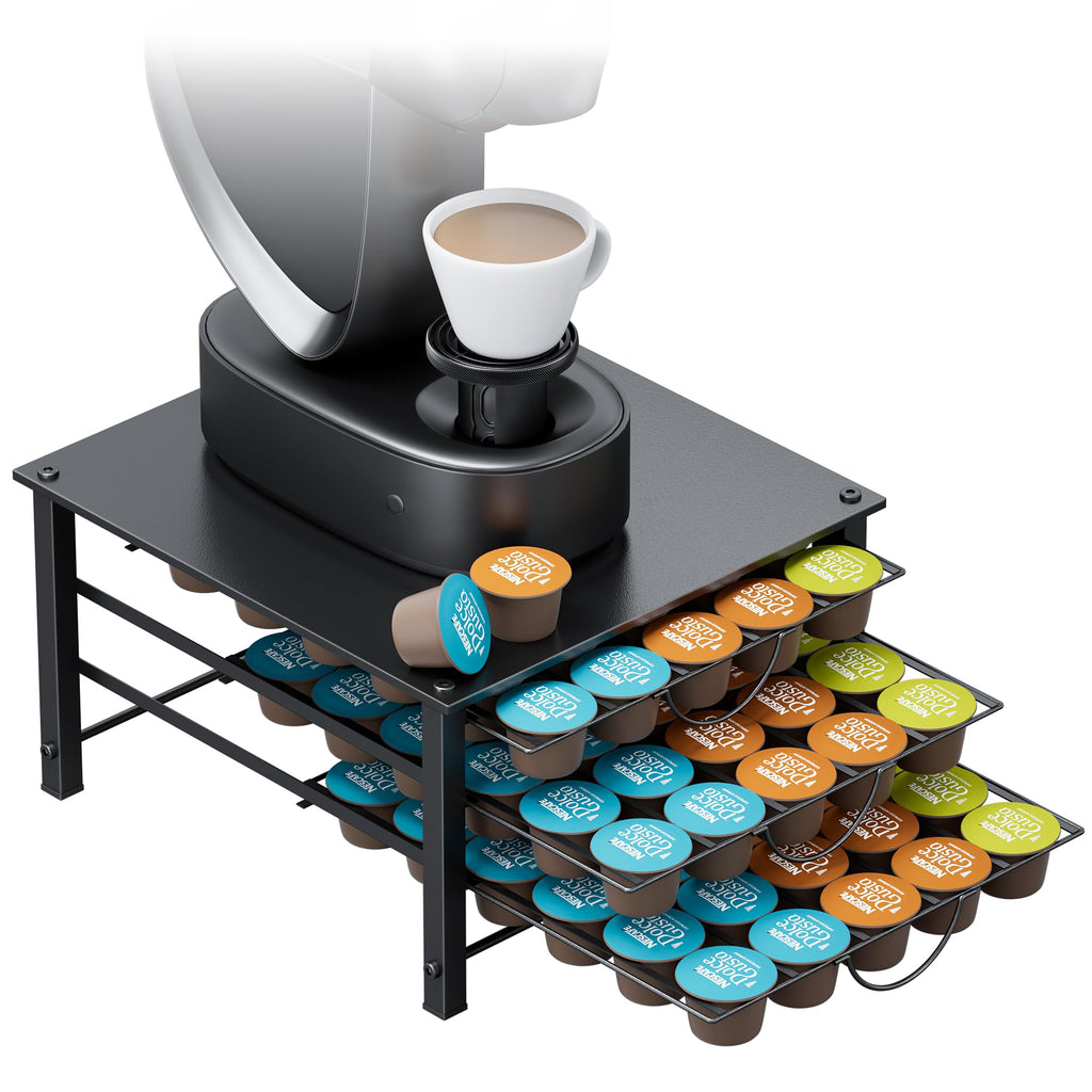Jolof Store Dolce Gusto Coffee Pod Holder – 90 Capsule 3-Tier Metal Drawer