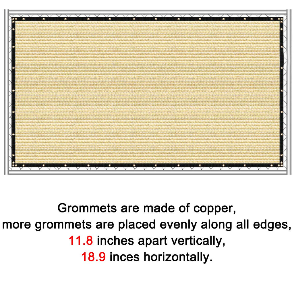 Sunnyglade 4' x 50' Privacy Fence Screen – Heavy Duty HDPE Mesh, Sand