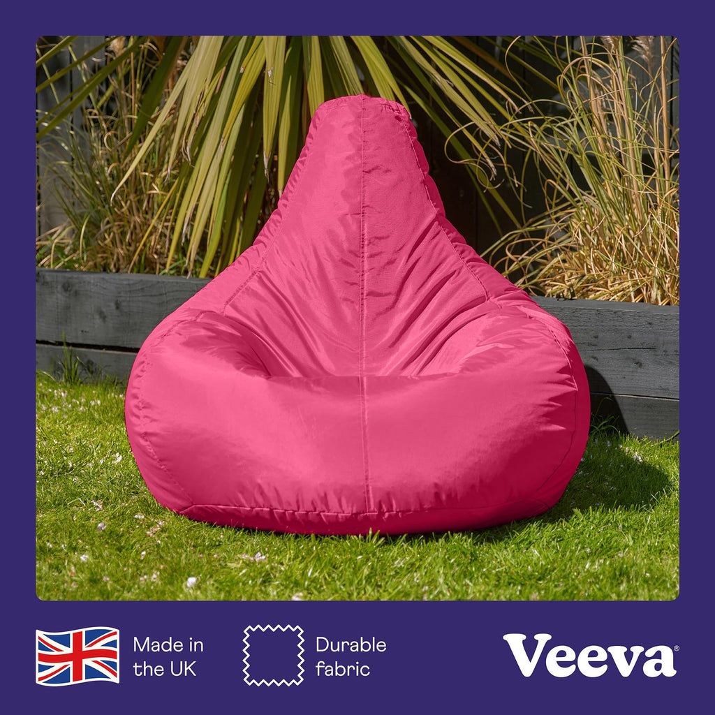 Bean Bag Bazaar Recliner Gaming Chair – Pink Water Resistant Outdoor Beanbag
