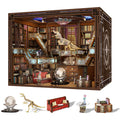 Minicity Book Nook Kit – DIY 3D Wooden Puzzle Library with LED Light