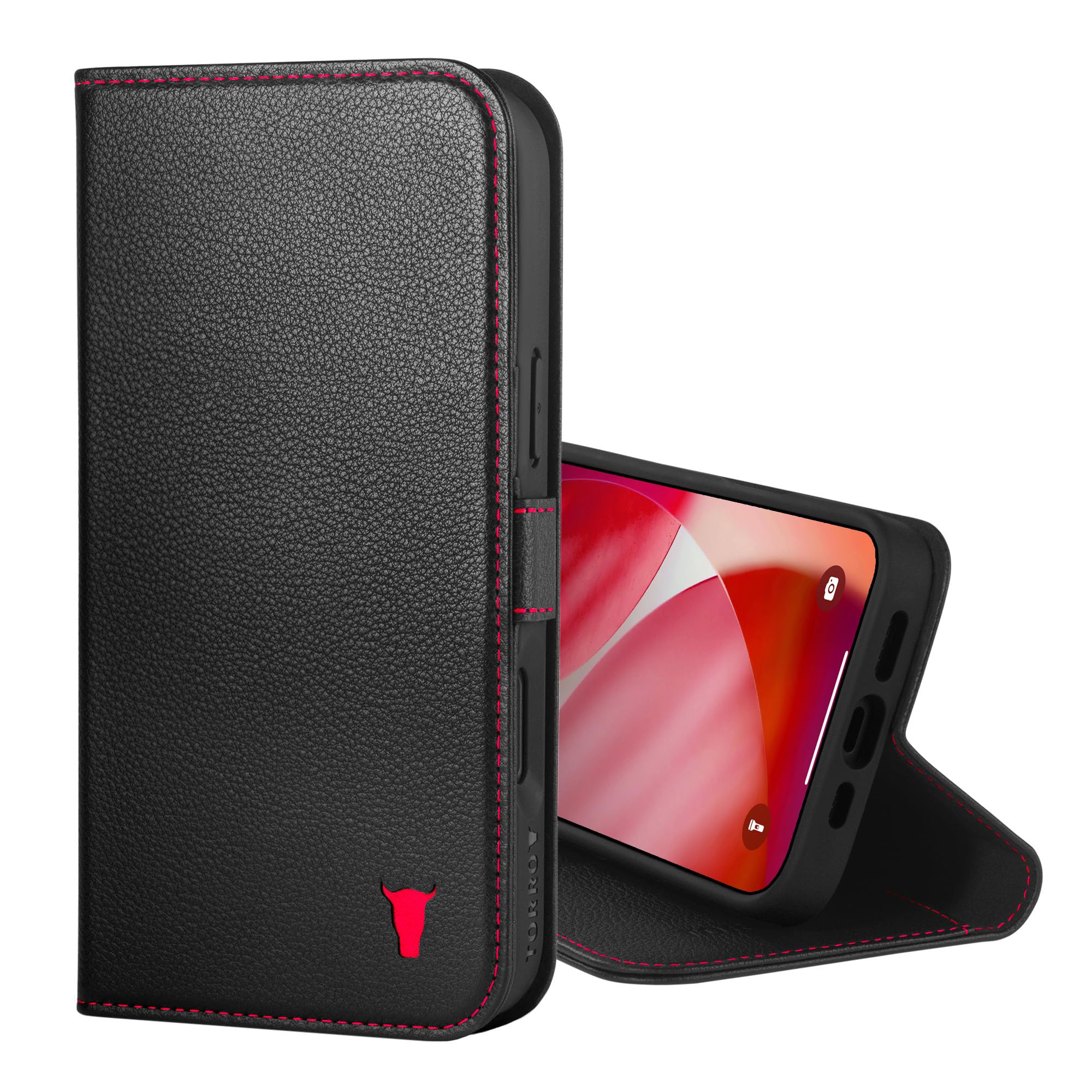 TORRO iPhone 17 Leather Wallet Case | MagSafe Compatible Flip Cover
