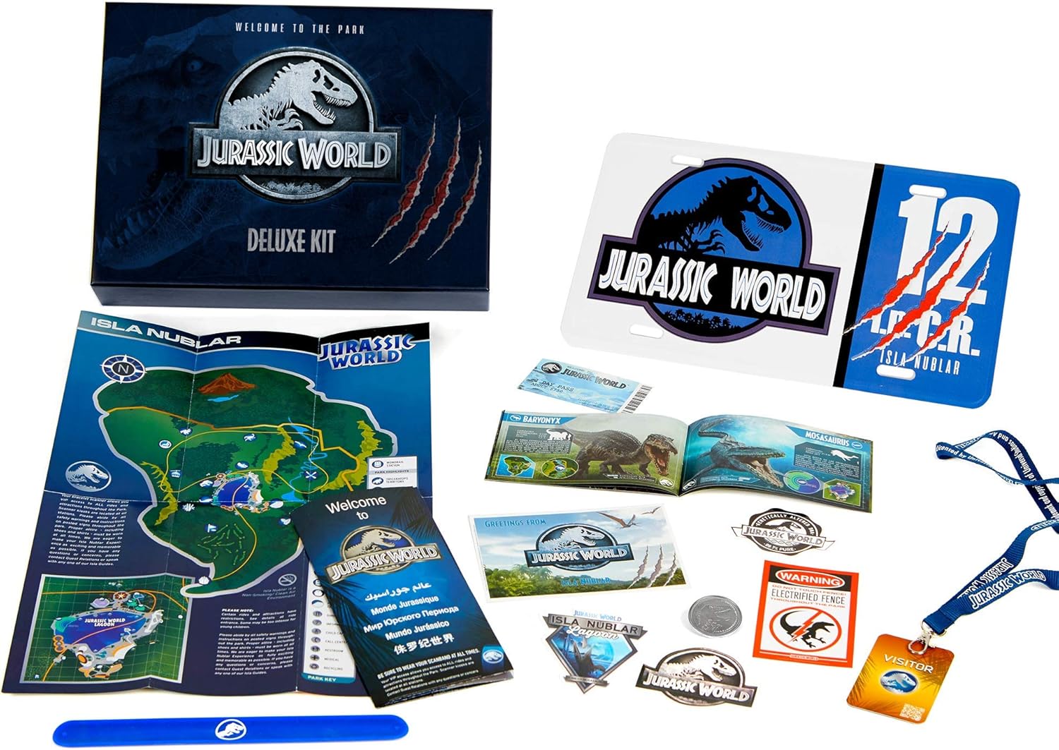 Jurassic World Deluxe Collector Kit by Snaps – 13 Piece Movie Box
