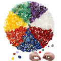 XIANNVXI 400 Pcs 7 Chakra Crystal Chip Beads for Jewelry Making, 5-8mm