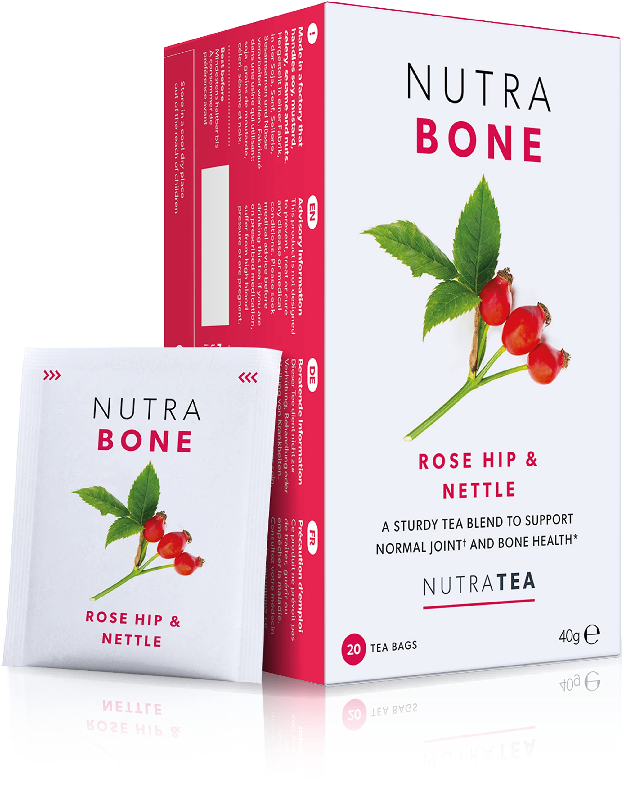 Nutra Tea NUTRABONE - Bone Health & Joint Support Herbal Tea - 60 Bags